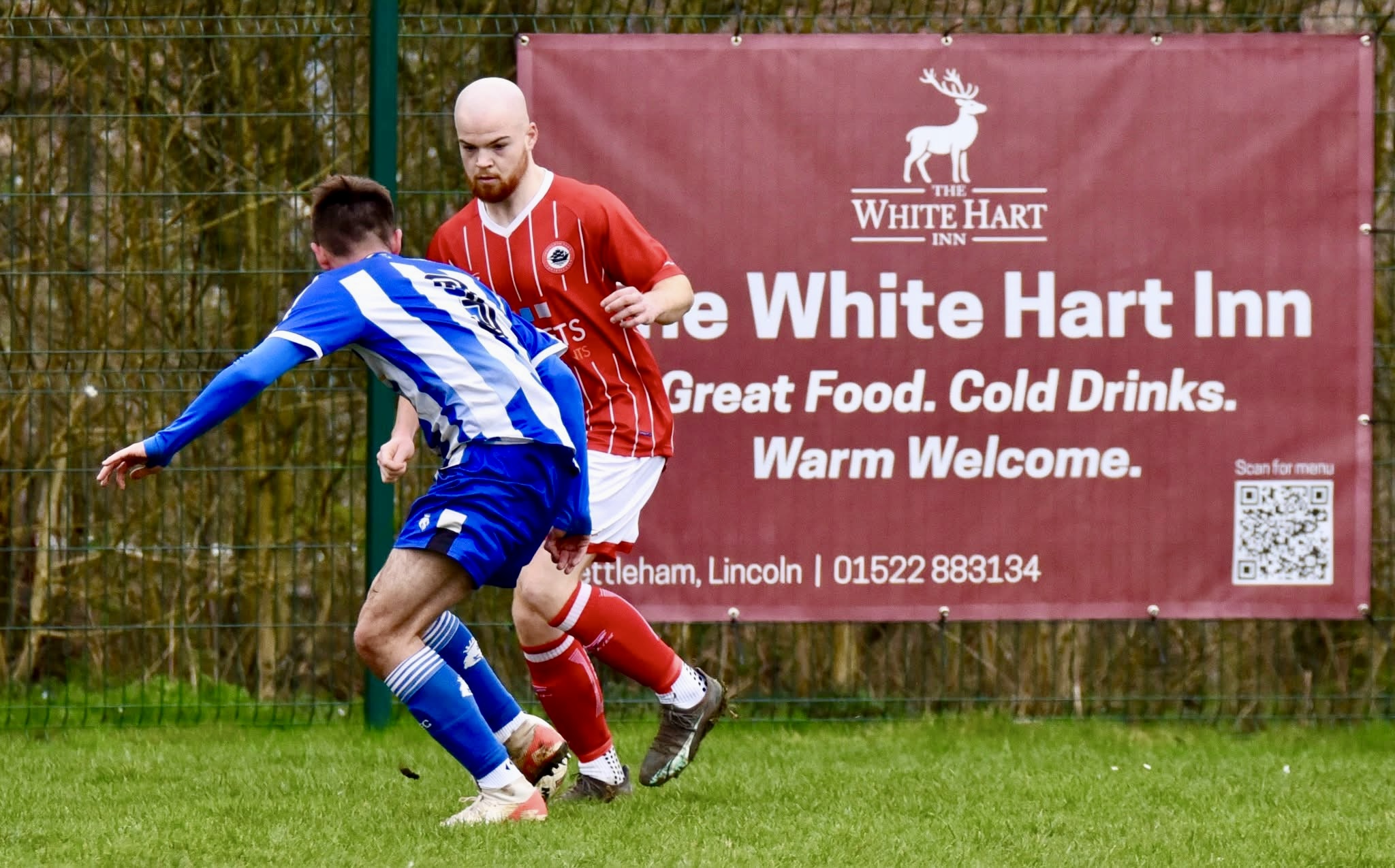 Banner at the football pitch